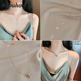 Ropuhov Chain Necklace Stainless Steel Jewelry Boho Cuban Choker Gift