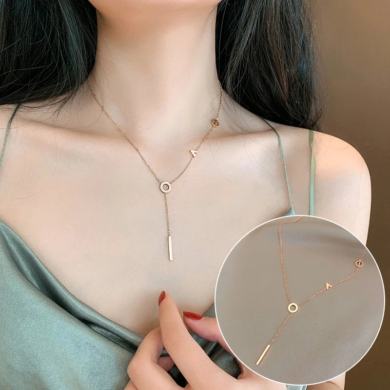 Ropuhov Chain Necklace Stainless Steel Jewelry Boho Cuban Choker Gift