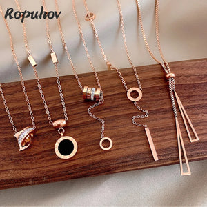 Ropuhov Chain Necklace Stainless Steel Jewelry Boho Cuban Choker Gift