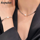 Sparkling Red Pearl Crystal Jewelry Set