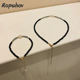Sparkling Red Pearl Crystal Jewelry Set