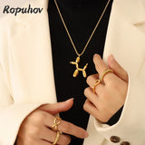 French Cross-border Selling Mechanical Dog Animal Pendant Necklace