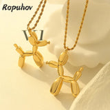French Cross-border Selling Mechanical Dog Animal Pendant Necklace