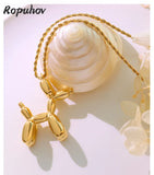 French Cross-border Selling Mechanical Dog Animal Pendant Necklace