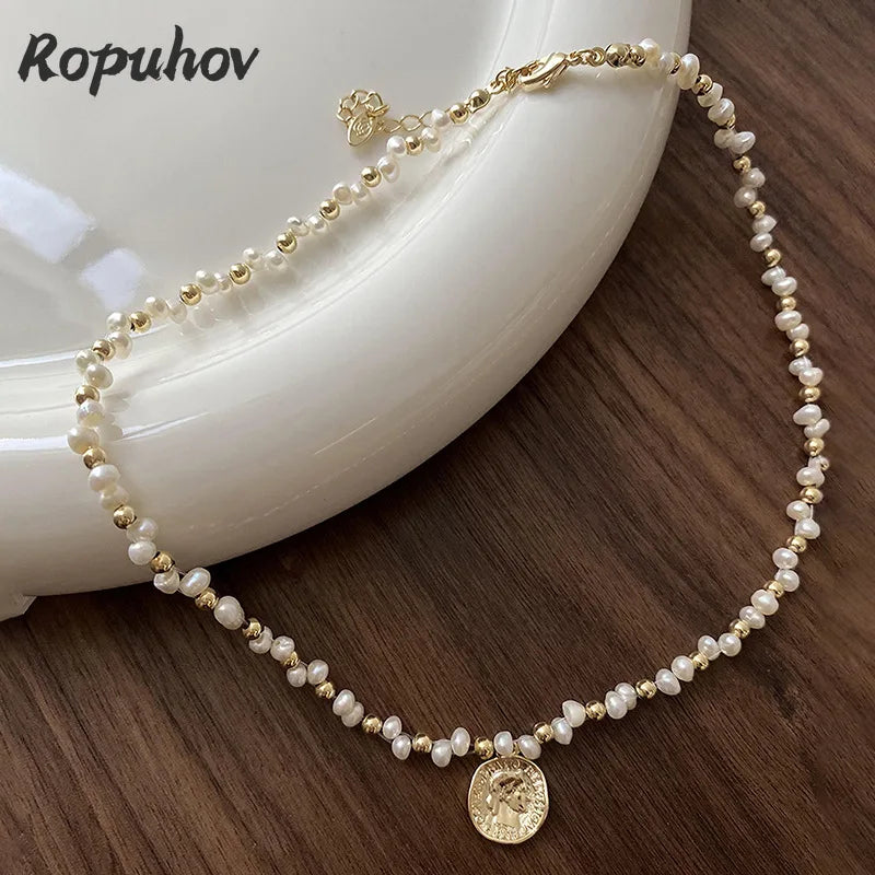 Vintage Style Freshwater Pearls Necklace for Women