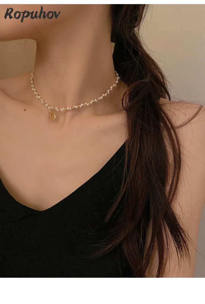 Vintage Style Freshwater Pearls Necklace for Women