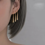 Geometric Metal Clip on Earrings No Piercing Minimalist CER3116