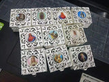 Rosary Bead Box Necklace Metal Christian Catholic Religious Jewelry Case
