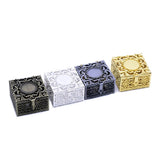 Rosary Bead Box Necklace Metal Christian Catholic Religious Jewelry Case
