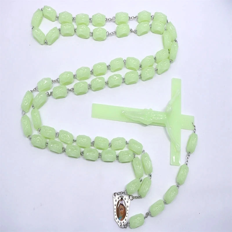 Luminous Noctilucent Rosary Beads Necklace