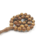 Muslim Tasbih Misbaha Bracelet Natural Light Brown Wood Islamic Prayer Beads