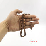 Muslim Tasbih Misbaha Bracelet Natural Light Brown Wood Islamic Prayer Beads