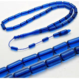 Poland Amber Rosary Tank-Cut Navy Prayer Beads