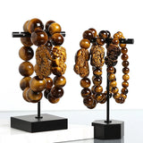 8-16mm Tiger Eyes Stone Pixiu Bracelet Chinese Lucky Goods Beast Jewelry