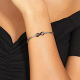 Rose Arrow Beads Silver Loop Bracelet