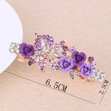 Rose Barrettes Woman Hair Accessories Hair Girl Rhinestone Haipin Cross Ornament