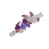 Rose Barrettes Woman Hair Accessories Hair Girl Rhinestone Haipin Cross Ornament