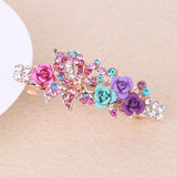 Rose Barrettes Woman Hair Accessories Hair Girl Rhinestone Haipin Cross Ornament