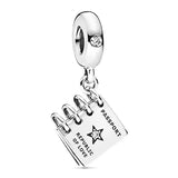 Rose Bff Dinosaur Family Heart Key Leaf Pendant Charm Fit Europe Bracelet
