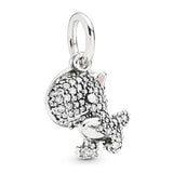 Rose Bff Dinosaur Family Heart Key Leaf Pendant Charm Fit Europe Bracelet