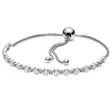 Slider Clasp Chain Bracelet with Bead Charms 925 Sterling Silver DIY Jewelry