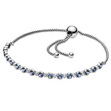 Slider Clasp Chain Bracelet with Bead Charms 925 Sterling Silver DIY Jewelry
