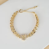 Rose Chain Bracelet CZ Virgin Mary Zircon Aircraft Bracelet