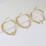 Rose Chain Bracelet CZ Virgin Mary Zircon Aircraft Bracelet