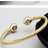 Rose Plated Stainless Steel Cuff Bracelet for Women