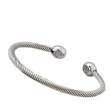 Rose Plated Stainless Steel Cuff Bracelet for Women