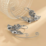 Rose Elf Ear Cuff Metal Hollow Earrings Punk Fairy No Piercing Ear Clip