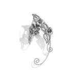 Rose Elf Ear Cuff Metal Hollow Earrings Punk Fairy No Piercing Ear Clip