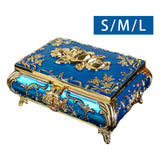 Blue Rose Engraved Trinket Box - Rustless Chest