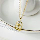 Rose Female Necklaces 925 Sterling Silver 18k Chain Necklace Gitf