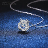 Rose Flower Heart Moissanite Necklace Eternity Jewelry