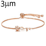 Beauty and Beast Rose Flower Bracelet for Women Wedding Bridal Jewelry