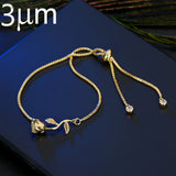 Beauty and Beast Rose Flower Bracelet for Women Wedding Bridal Jewelry