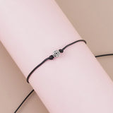 Rose Flower Charm Bracelet Friendship Couples Sister Wristband