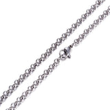 Rose Flower Vintage Stainless Steel Cross Pendant Necklaces for Women Men