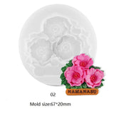Rose Flower Fondant Mold Silicone for Cake Decoration Cupcake Topper