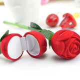 Rose Flower Love Heart Romantic Wedding Ring Box Cases Earring Pendant Necklace