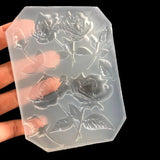 Rose Flower Maple Leaves Cake Decor Resin Pendant Silicone Molds