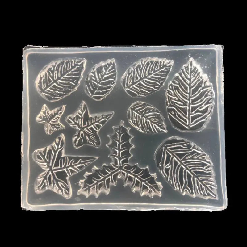 Rose Flower Maple Leaves Cake Decor Resin Pendant Silicone Molds