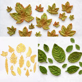 Rose Flower Maple Leaves Cake Decor Resin Pendant Silicone Molds