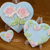 Rose Flower Maple Leaves Cake Decor Resin Pendant Silicone Molds