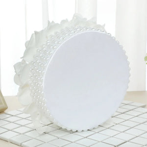 Rose Flower Ring Pillow Bride Groom Ring Setting