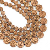 Rose Flower Shape Stone Beads Copper Hematite Spacer DIY Jewelry Making
