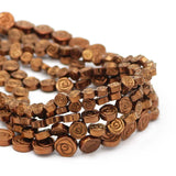Rose Flower Shape Stone Beads Copper Hematite Spacer DIY Jewelry Making