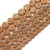 Rose Flower Shape Stone Beads Copper Hematite Spacer DIY Jewelry Making