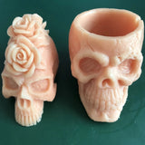 Rose Flower Skull 3D Candle Soap Mould DIY Candle Epoxy Mold